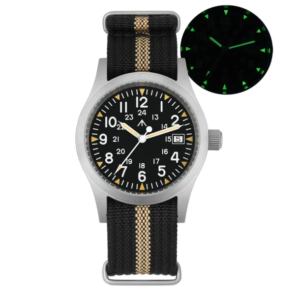 Militado ML05 Military Watch Ronda 515 Quartz Movement Domed Sapphire With High Clear AR Coating Luminous 38mm Vintage Watches - AliExpress 1511 - Image 3