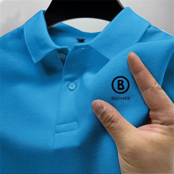 Summer New Men's Embroidered Polo Shirt Fashion Retro Shirt Loose Casual Short-sleeved Top Youth Business All-match Polo Shirt - Image 2