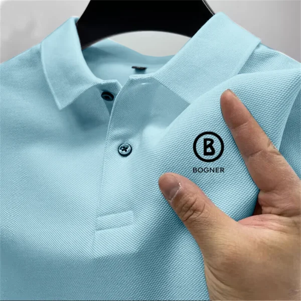 Summer New Men's Embroidered Polo Shirt Fashion Retro Shirt Loose Casual Short-sleeved Top Youth Business All-match Polo Shirt - Image 3