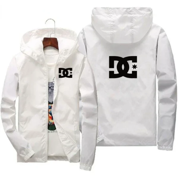 2025 Spring/Summer Men's Hooded Jacket Fashion Outdoor sun protection, wind proof, waterproof, zipper, casual blazer S_7XL - Image 3