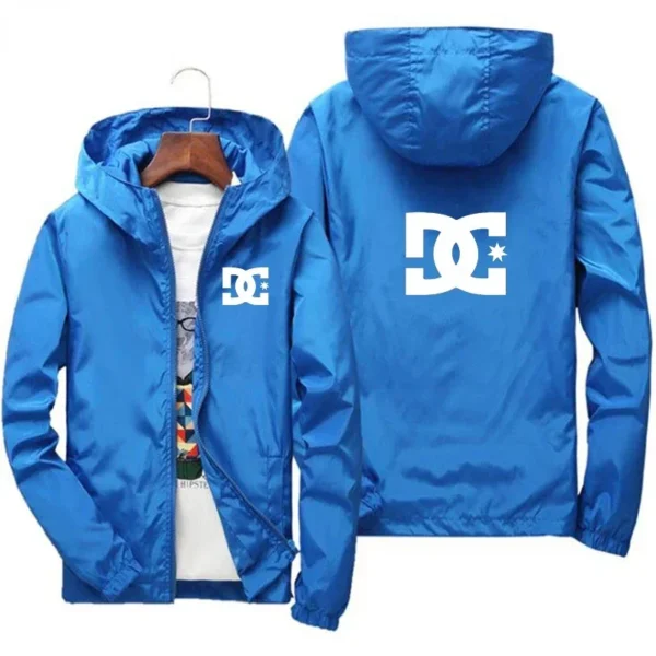 2025 Spring/Summer Men's Hooded Jacket Fashion Outdoor sun protection, wind proof, waterproof, zipper, casual blazer S_7XL - Image 5