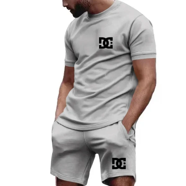 2025 New Men's Sportswear Short Sleeved T-shirt And Sports Shorts Summer Casual Jogging Pants Set Men's Two-Piece Set 4XL - Image 4