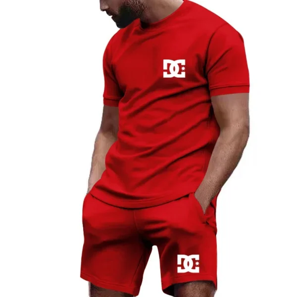 2025 New Men's Sportswear Short Sleeved T-shirt And Sports Shorts Summer Casual Jogging Pants Set Men's Two-Piece Set 4XL - Image 5