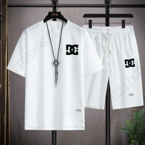 I found a great item on AliExpress. Click here for details! Men's summer two-piece set, casual T-shirt and shorts, sportswear, s