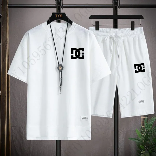 I found a great item on AliExpress. Click here for details! Men's summer two-piece set, casual T-shirt and shorts, sportswear, s