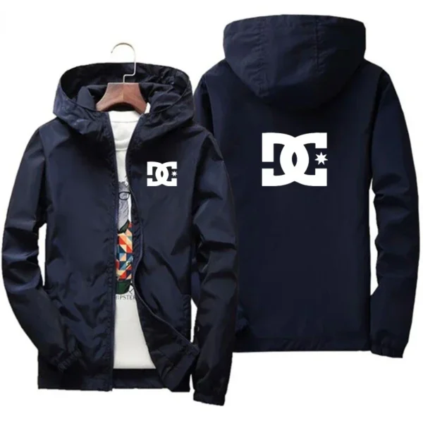 2025 Spring/Summer Men's Hooded Jacket Fashion Outdoor sun protection, wind proof, waterproof, zipper, casual blazer S_7XL - Image 4