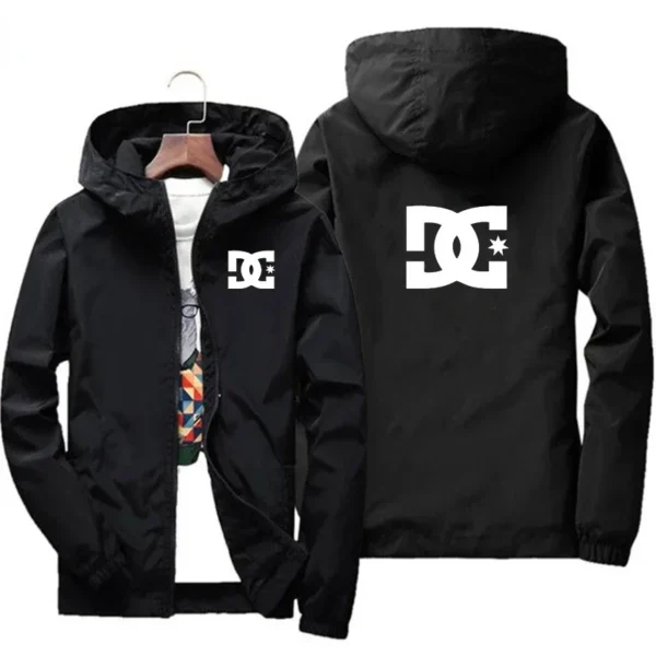 2025 Spring/Summer Men's Hooded Jacket Fashion Outdoor sun protection, wind proof, waterproof, zipper, casual blazer S_7XL - Image 2