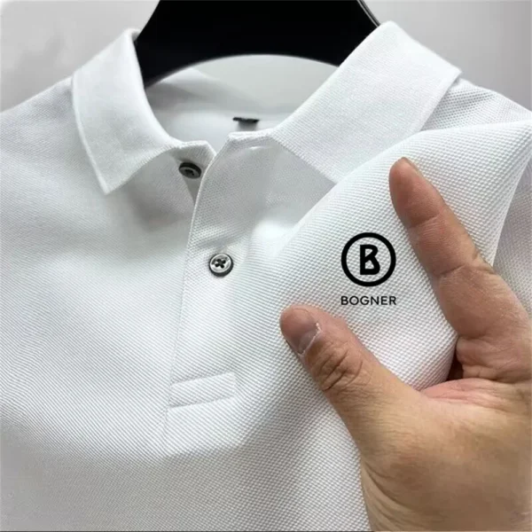 Summer New Men's Embroidered Polo Shirt Fashion Retro Shirt Loose Casual Short-sleeved Top Youth Business All-match Polo Shirt