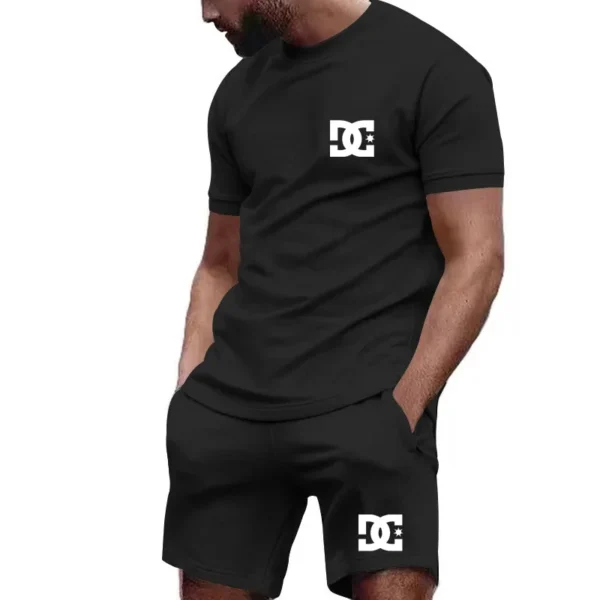 2025 New Men's Sportswear Short Sleeved T-shirt And Sports Shorts Summer Casual Jogging Pants Set Men's Two-Piece Set 4XL - Image 3