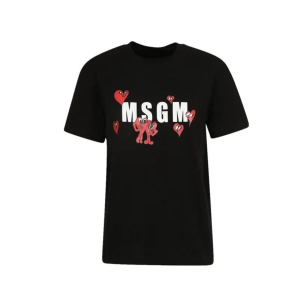 The 2025 new MSGM women's T-shirt summer fashion casual print T-shirt luxury brand - Image 4