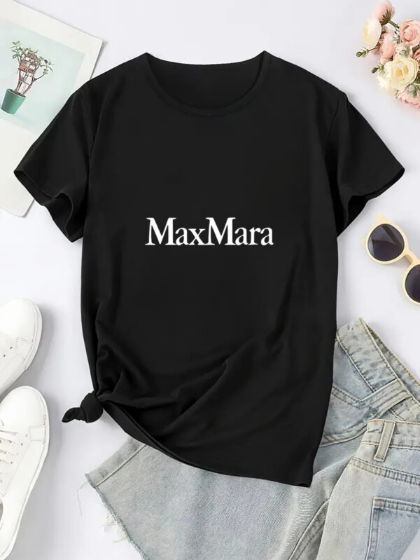 MAXMARA Women'S Graphic Print T-Shirt - Soft, Breathable Polyester Blend Short Sleeve Casual Summer Top, Quick-Dry & Easy Care, Round Neck, Perfect for Outdoor Activities & Casual Attire, All-Season Comfort, Versatile Clothing | Round Neck Shirt | Comfortable - Image 7