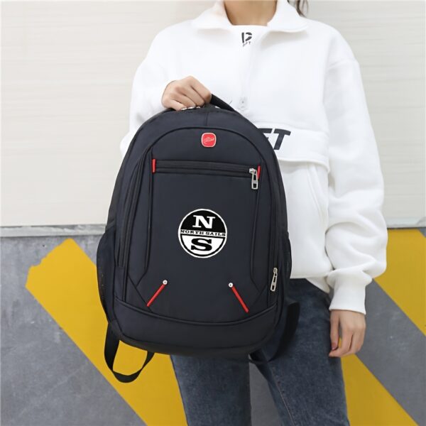 North Sails Stylish Nautical Backpack with Classic Black & White Logo, Perfect for Ocean Enthusiasts – Spacious Design with Multiple Compartments for Easy Organization of Gear, Clothes, and Books. Ideal Travel Companion Q157, for Teenager - Image 4