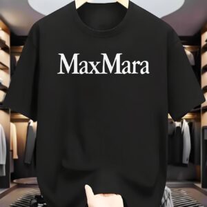 Men's Casual Summer Graphic T-Shirt - Navy Blue Round Neck Short Sleeve Tee with "MAX MARA" Print, Machine Washable, Versatile Fashion Top for Casual Attire, Casual Summer Wear | Trendy Casualwear | Durable Casual Shirt