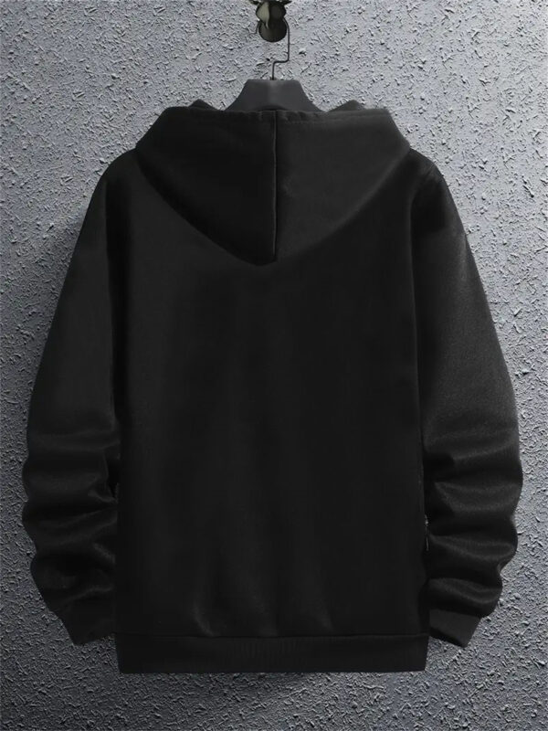 Men'S Casual Long-Sleeve Hoodie with Kangaroo Pocket - "Casablanca Tennis Club" Print, Light Gray, All-Season Comfort, Casual Wear Hoodie | Graphic Hoodie | Zippered Hoodie - Image 5