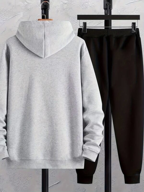 Fashion RHUDE Men's large size autumn and winter hooded sweatshirt set New Men's trendy printed drawstring hoodie Casual sports top set - Image 9