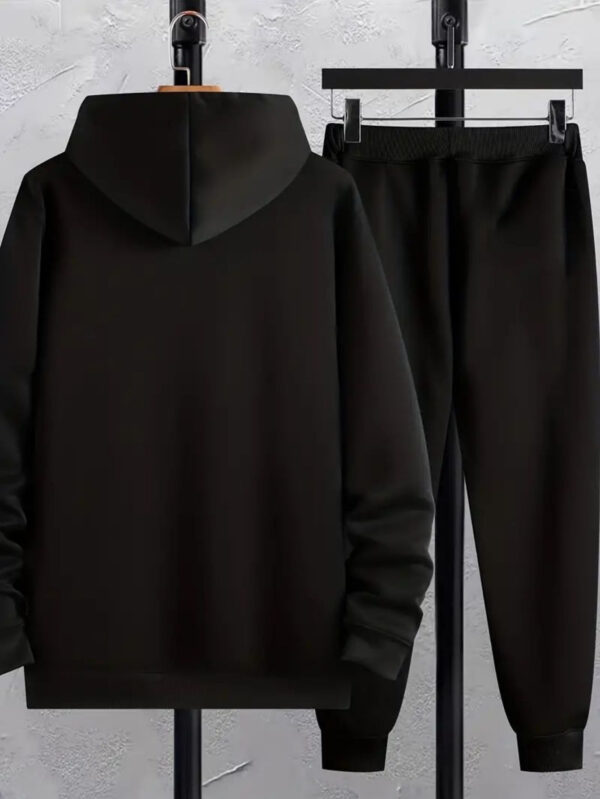 Fashion RHUDE Men's large size autumn and winter hooded sweatshirt set New Men's trendy printed drawstring hoodie Casual sports top set - Image 10