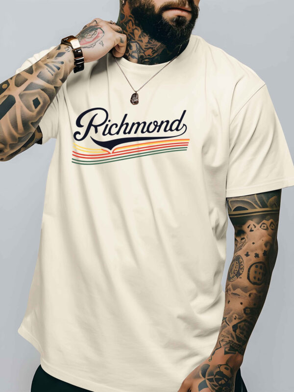 Richmond Men's Red Short-Sleeve T-Shirt - Breathable Polyester Blend, Casual Round Neck, Stylish Summer Top with Virginia Richmond Print, Everyday Tshirt|Round Neck Top|Spandex Comfort - Image 3