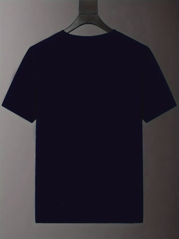1pc Men'S Summer "Ralph" Print Casual T-Shirt - Crew Neck, Short Sleeve, Regular Fit, Slight Stretch Fabric, Geometric Pattern, Perfect for Adult Outdoor Activities - Image 4