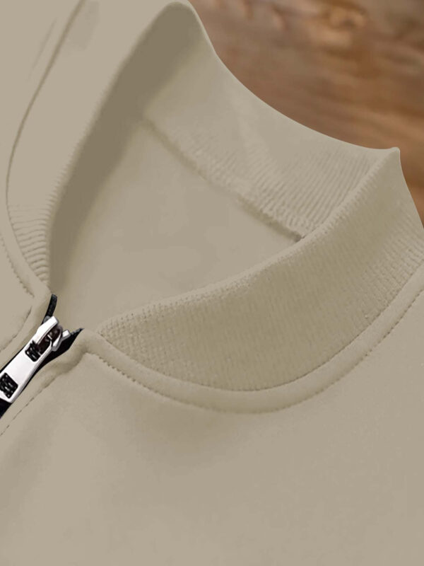 Men'S New York 1975 Print Fashionable Bomber Jacket - Casual Zip-Up Outerwear with Pockets, Skinny Fit, Beige, Perfect for Fall/Winter Outdoor Activities, New York Fashion - Image 7