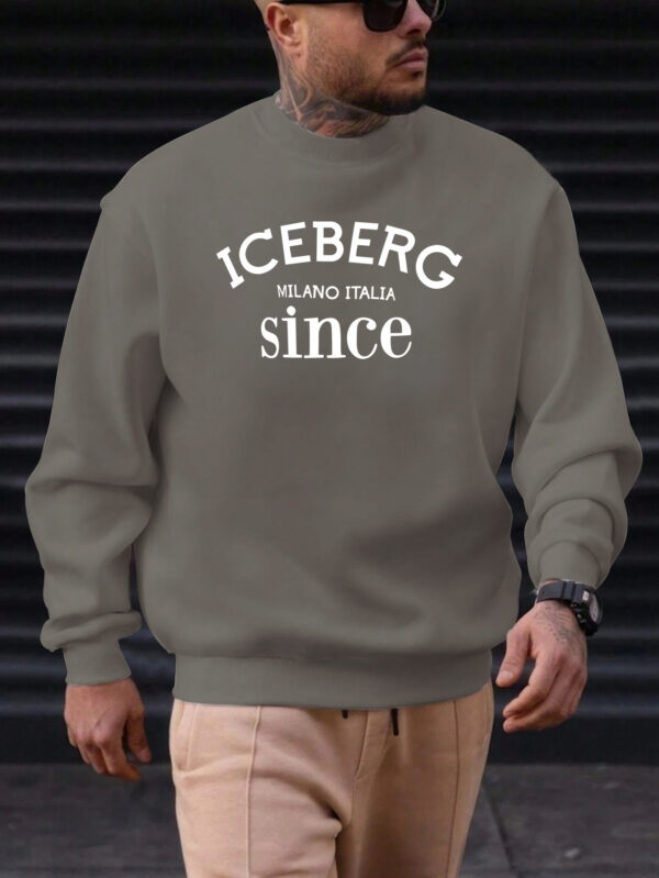 Men'S Casual Fashion Sweatshirt with ICEBERG SINCE Design - Image 3