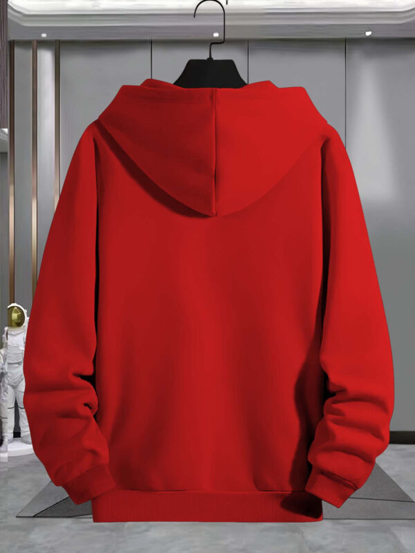 Men's Casual Streetwear Hoodie with LA MARRINA Graphic Print, Kangaroo Pocket & 100% Polyester - Beige Autumn/Winter Pullover, Machine Washable Regular Fit - Image 9