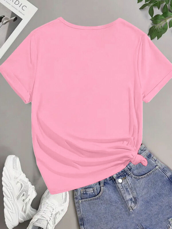 Y2K Women'S Elegant Casual Short Sleeve T-Shirt with Bench Print, Polyester Spandex, Retro Stretchy Fabric, Perfect for Summer Outfits, Daily Wear, and Outdoor - Image 8