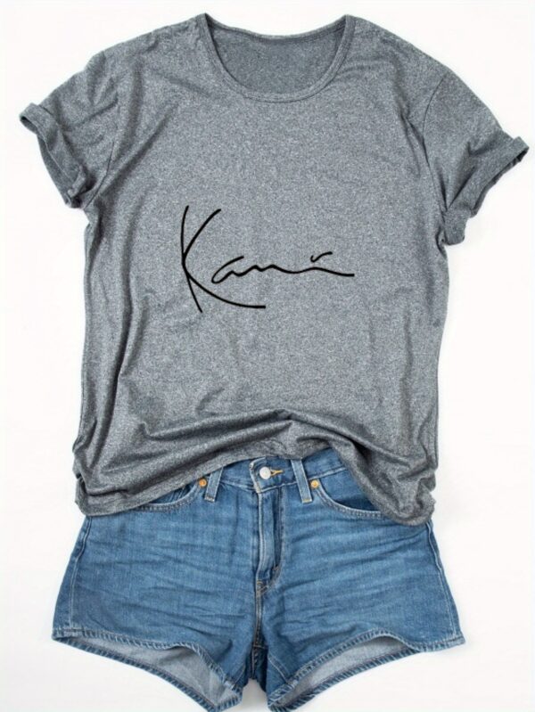 Women'S Casual "Kane" Graphic T-Shirt - Soft, Breathable Polyester Blend, Short Sleeve, Round Neck, Easy Care, Quick-Dry, Ideal for Outdoor Activities & Casual Wear, Casual Style, All Season Tee | Round Neck Tee | Comfortable Fit, Ladies T - Image 3