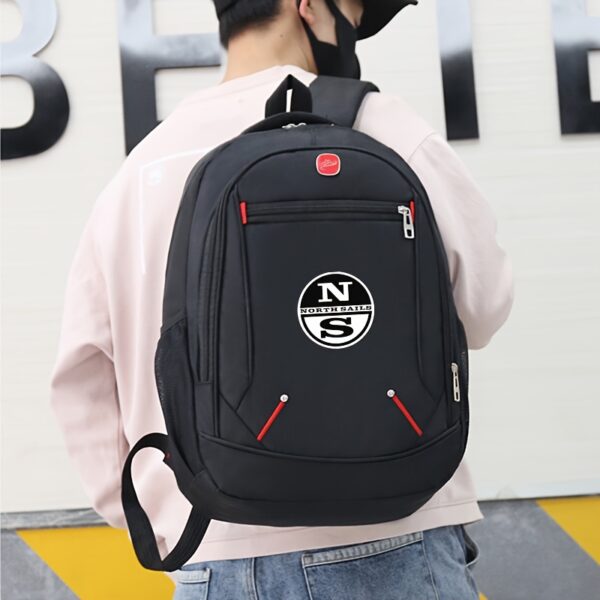 North Sails Stylish Nautical Backpack with Classic Black & White Logo, Perfect for Ocean Enthusiasts – Spacious Design with Multiple Compartments for Easy Organization of Gear, Clothes, and Books. Ideal Travel Companion Q157, for Teenager - Image 5