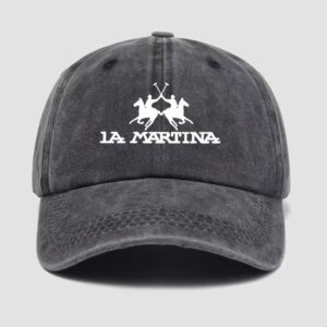 Adjustable Baseball Cap with LA MARTINA Logo Print, Suitable for Outdoor Trips, Camping, Sun Hat, Parties, And Hip-Hop for Both Men Women.