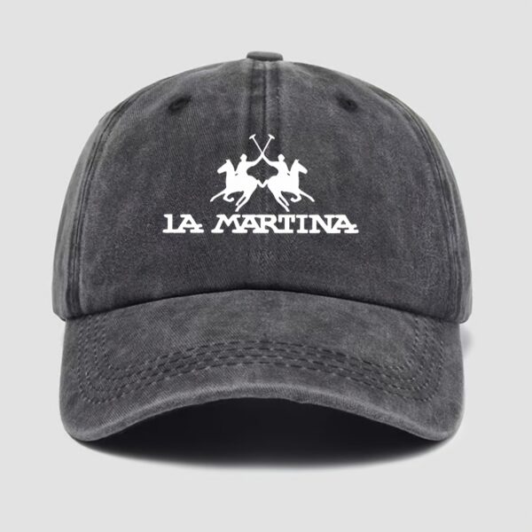 Adjustable Baseball Cap with LA MARTINA Logo Print, Suitable for Outdoor Trips, Camping, Sun Hat, Parties, And Hip-Hop for Both Men Women.