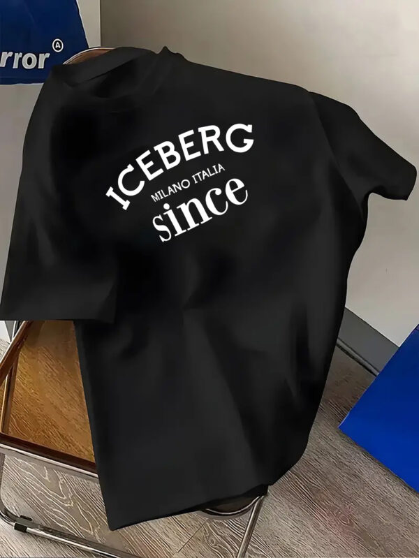 Men's casual fashion - letter printed T-shirt, round neck comfortable polyester fabric, fashionable streetwear suitable for daily wear, Men's clothing
