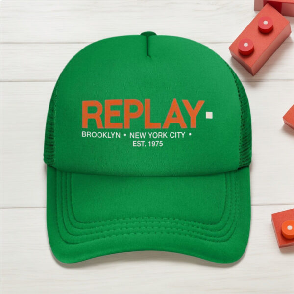 Replay Brooklyn 1975 Baseball Cap - Adjustable, Breathable Mesh Back, Black with Orange Logo, Perfect for Outdoor Activities & Gifts - Image 11
