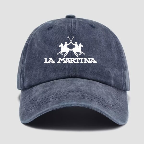 Adjustable Baseball Cap with LA MARTINA Logo Print, Suitable for Outdoor Trips, Camping, Sun Hat, Parties, And Hip-Hop for Both Men Women. - Image 5