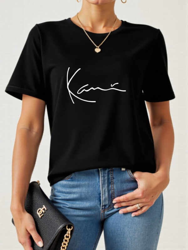 Women'S Casual "Kane" Graphic T-Shirt - Soft, Breathable Polyester Blend, Short Sleeve, Round Neck, Easy Care, Quick-Dry, Ideal for Outdoor Activities & Casual Wear, Casual Style, All Season Tee | Round Neck Tee | Comfortable Fit, Ladies T