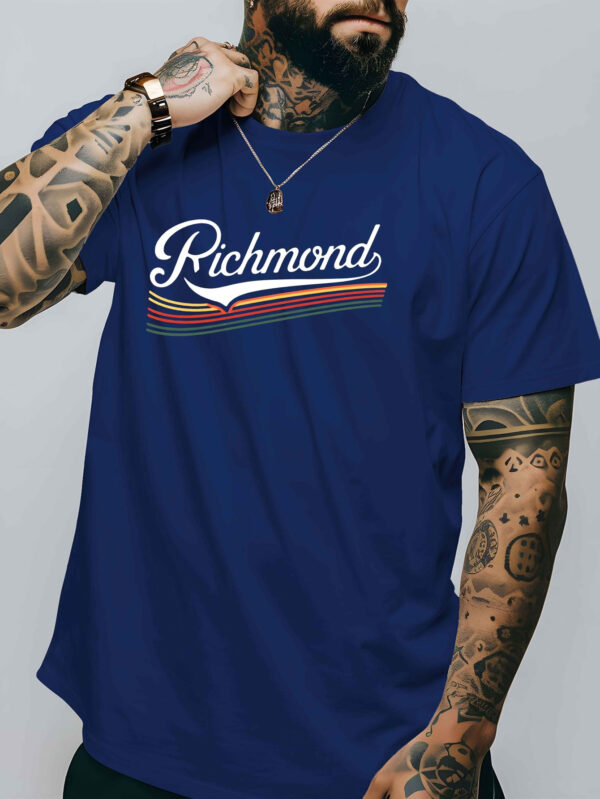 Richmond Men's Red Short-Sleeve T-Shirt - Breathable Polyester Blend, Casual Round Neck, Stylish Summer Top with Virginia Richmond Print, Everyday Tshirt|Round Neck Top|Spandex Comfort - Image 5