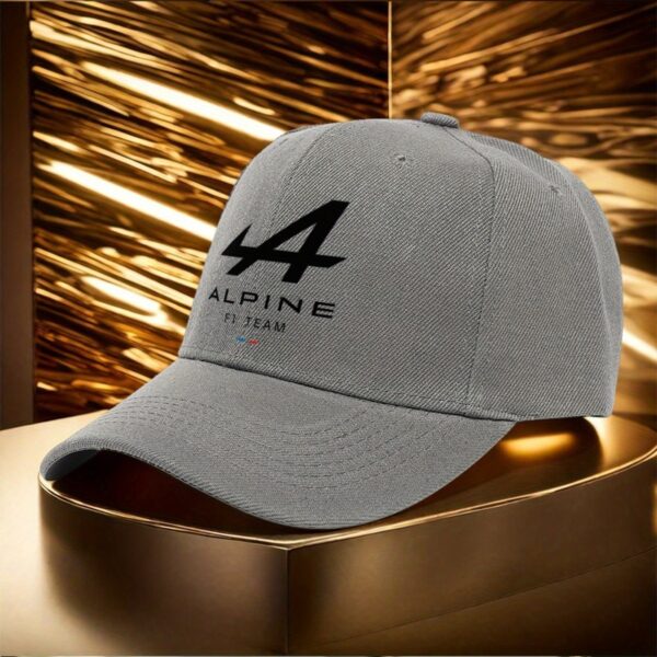 1pc Alpine Team Logo Baseball Cap - Lightweight Polyester Trucker Hat for Men & Women, Black with White Lettering, Outdoor Sports & Casual Wear, Baseball Hat - Image 16