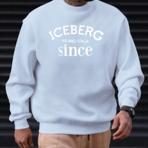 Men'S Casual Fashion Sweatshirt with ICEBERG SINCE Design