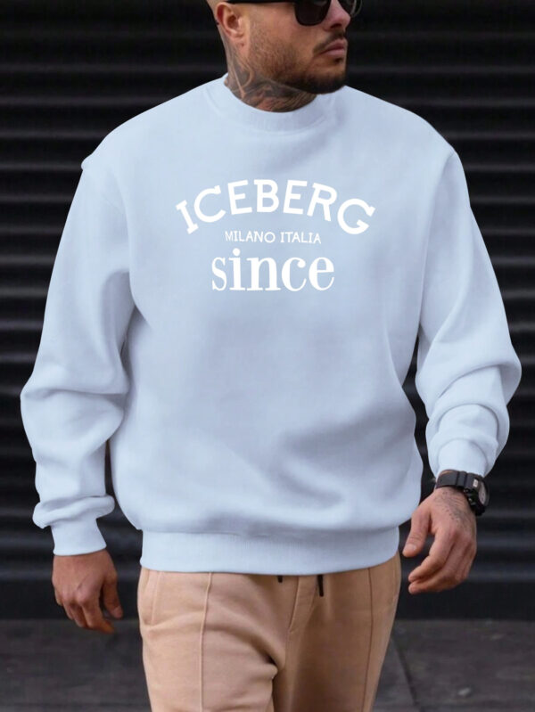 Men'S Casual Fashion Sweatshirt with ICEBERG SINCE Design