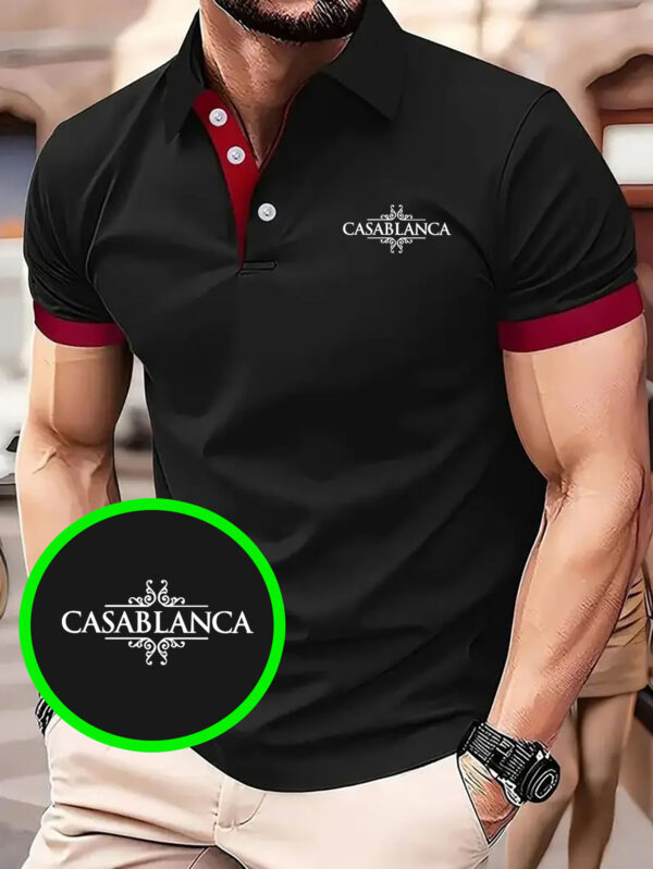 Men's Minimalist Letter Print - Premium Business Short Sleeve Shirt for Golf, Fishing, Basketball, Gym, Swimming, and Beach Wear - Image 3