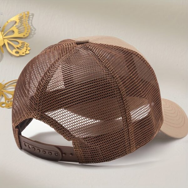 REPLAY White Letter Print Mesh Baseball Cap, Outdoor, for RICHARDSON, Summer, Outdoor Sports, Printed, Curved Brim, Truck Driver Hat - Image 4