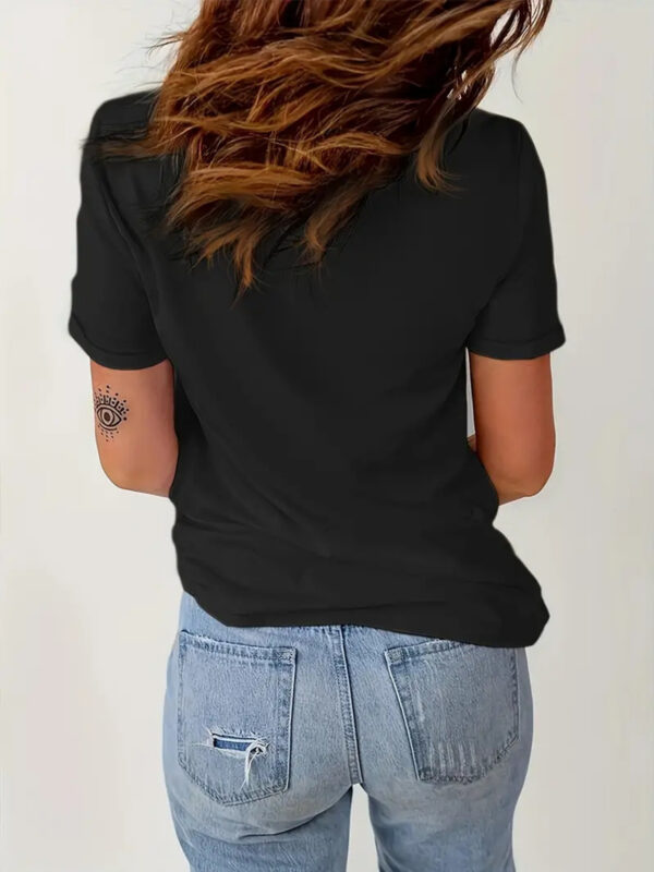Women's Richmond Graphic Print T-Shirt - Soft Breathable Polyester Blend, Quick-Dry Casual Short Sleeve Tee with Bold Lettering & Circular Emblem Design for Outdoor Activities & Casual Attire, Machine Washable, All-Season Comfort, Nontransparent Material - Image 10