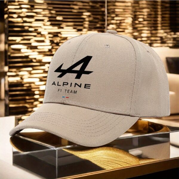 1pc Alpine Team Logo Baseball Cap - Lightweight Polyester Trucker Hat for Men & Women, Black with White Lettering, Outdoor Sports & Casual Wear, Baseball Hat - Image 13
