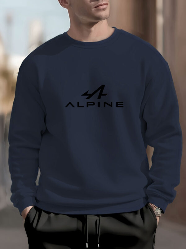 Men's Alpine Logo Casual Short Sleeve T-Shirt - Vibrant Yellow Summer Round Neck Tee, Breathable & Machine Washable for Outdoor Activities - Image 6