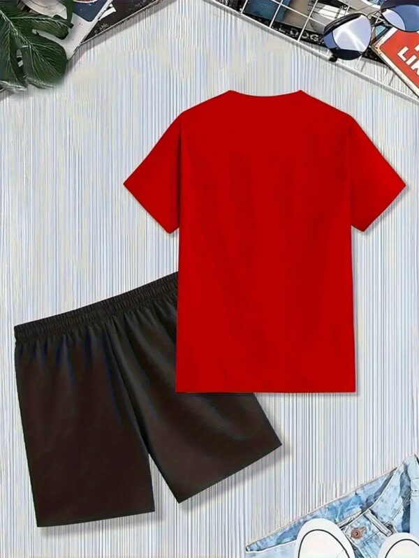 Men'S Summer Casual Sportswear Set with "COLMAR" Print Round Neck T-Shirt and Shorts Outfit, Lightweight Daily Wear for Men - Image 7