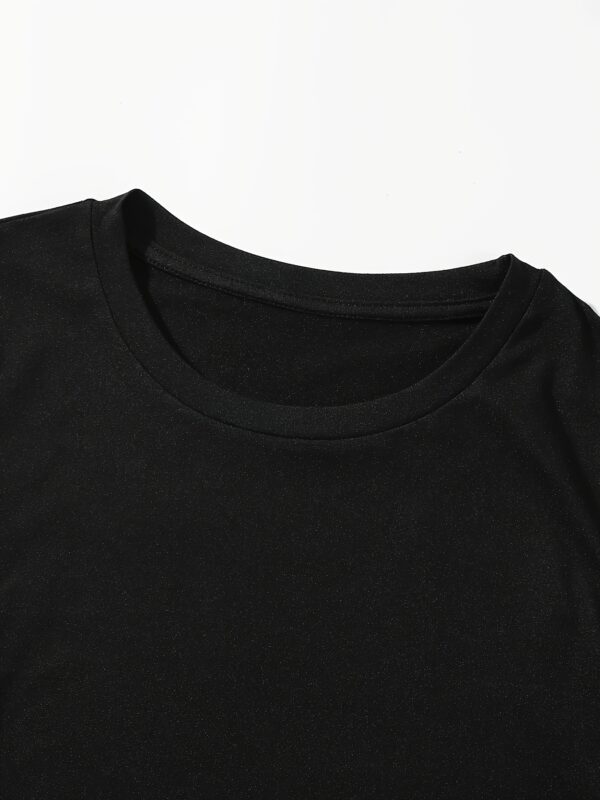 Men's Casual Short-Sleeve T-Shirt - 100% Polyester, Breathable & Anti-Pilling, Geometric Print, Regular Fit Round Neck, Machine Washable, All-Season Comfort for Casual & Running - Image 6