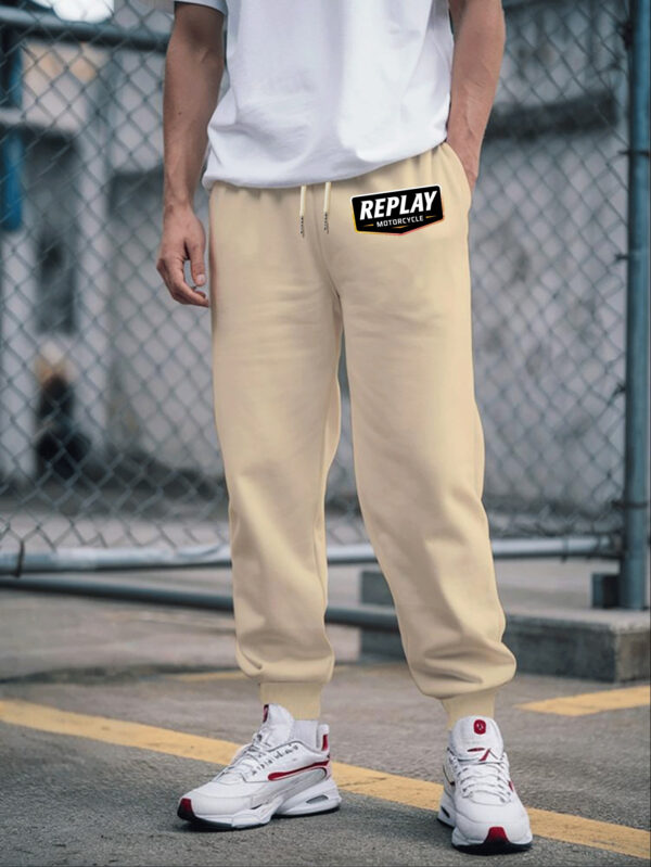 Replay Motocross Men'S Lightweight Breathable Quick-Dry Athletic Pants - Elastic Waistband with Drawstring, Thin Streetwear Style for Basketball Training, Gym & Casual Outfits, Basketball Training Gear, Motocrossinspired Design, Durable Sportswear - Image 2