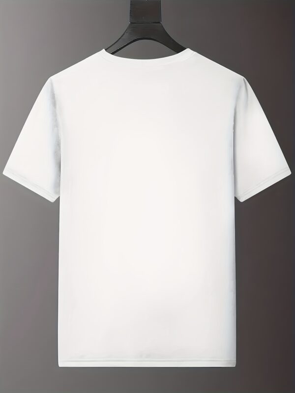 Men's Black Crew Neck T-Shirt - Harrods Print, Breathable & Quick-Dry Casual Summer Tee, Comfortable Relaxed Fit, Machine Washable - Image 6