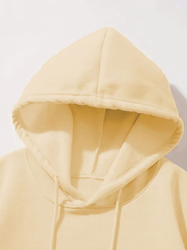 Men's Casual Hoodie with Inspirational 'Kane' Cursive Print - Stretch Polyester, Kangaroo Pocket & Adjustable Drawstring Hood - All-Season Comfort Fit Black Pullover Sweatshirt, Functional Front Pocket, Machine Washable Top - Image 8
