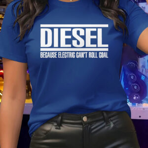 Women'S Casual Crew Neck Polyester T-Shirt with Bold "DIESEL" Letter Print, Short Sleeve, Regular Length - Perfect for Spring & Summer, Diesel Enthusiast Apparel | Dieselthemed Apparel | Durable Polyester