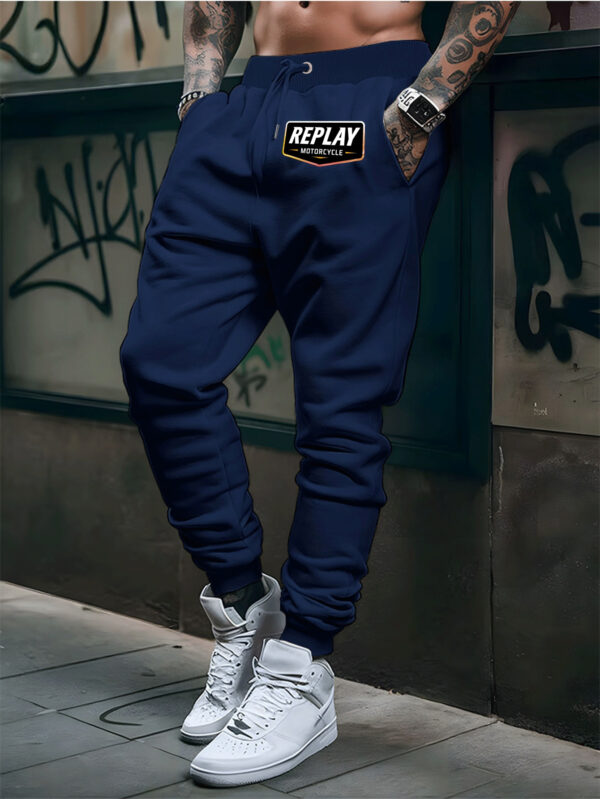 Replay Motocross Men'S Lightweight Breathable Quick-Dry Athletic Pants - Elastic Waistband with Drawstring, Thin Streetwear Style for Basketball Training, Gym & Casual Outfits, Basketball Training Gear, Motocrossinspired Design, Durable Sportswear - Image 7